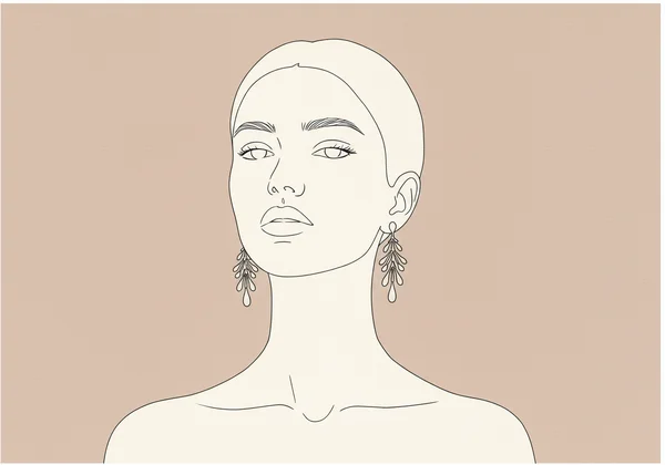 A heart-shaped face model wearing wide teardrop chandelier earrings.