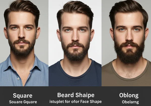Ví dụ về các kiểu râu nam giới cho các dáng khuôn mặt khác nhau