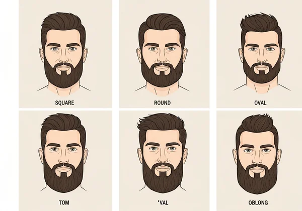 不同脸型胡须造型的视觉指南