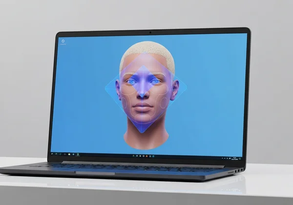 AI face shape detection showing a diamond result