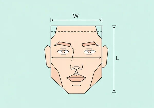 Diagram showing characteristics of a square face